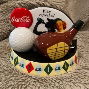 ~Coca Cola~ Vintage Golf Club & Ball “Play Refreshed” Salt & Pepper Shaker